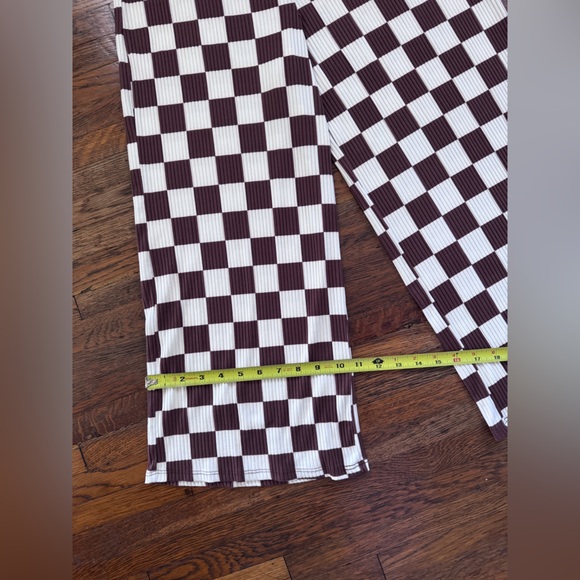 Lala Lex Ribbed Checkerboard Playsuit - Cookie Dough - Picture 11 of 13